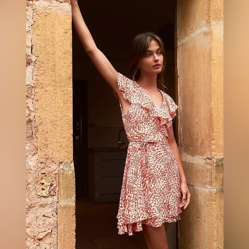 Free People French Quarter Wrap Mini Dress Size Medium